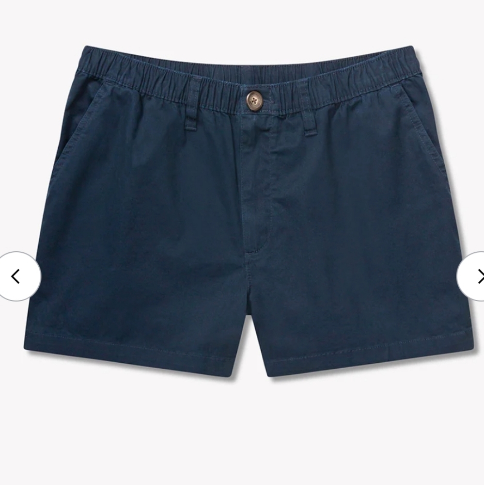 Chubbies Armadas Originals Stretch Short Navy Elastic Waistband $60 Preppy Golf